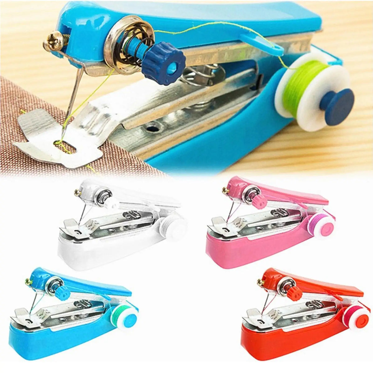 Sewing Machine Household Small Multi-function Portable Mini DIY Manual Tailor Sewing Machine Manual Sewing Machine random color Vue