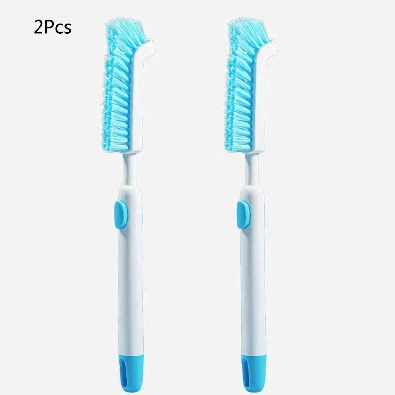 Aquarium Adjustable Scalable Algae Cleaning Brush Nylon Corner Cleaner Fish Tank Stain Cleaning Tools Accessories For Home Vue 2Pcs