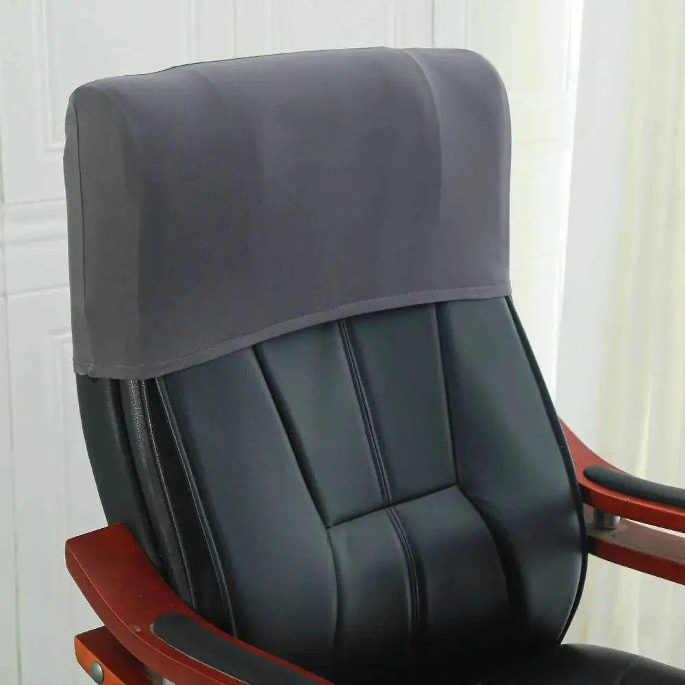 Solid Color Office Chair Backrest Cover Dustproof Elastic Chair Back Protector Comfortable Stretchable Chair Head Cover Vue