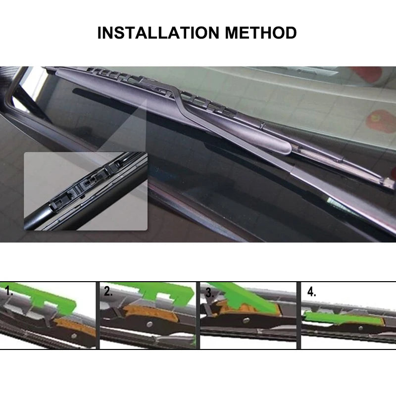 25"+25" Front Wiper Blades For BMW 7 Series E65 E66 2002~2008 Windshield Cleaning Rubber Brushes Replacement Parts Accessories Vue