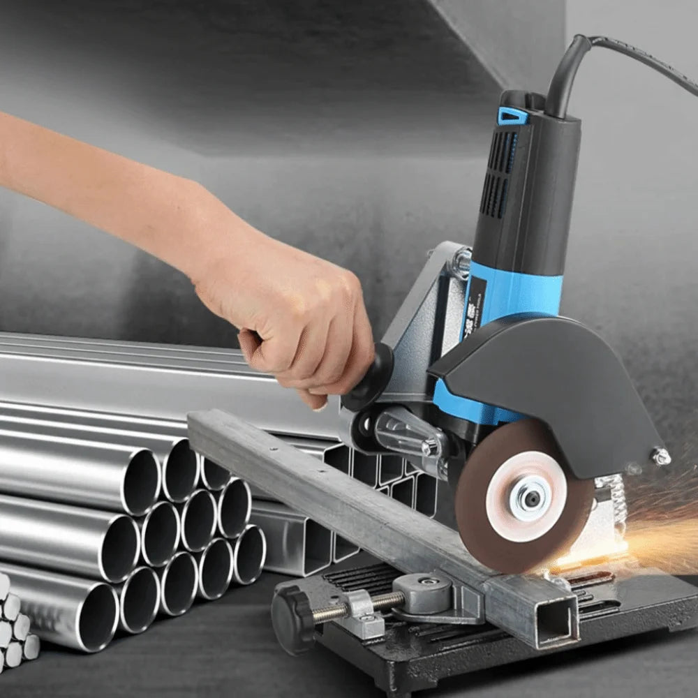 2 in 1 Angled Grinder Fixed Bracket High Accuracy Adjustable 45 Degree Clamps Electric Drill Fixed Holder Universal Durable Vue