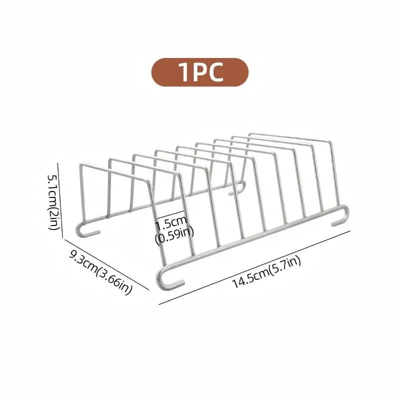 Stainless Steel Toast And Bread Rack 8 Slots Rectangle Food Display Tool For Air Fryer Accessories〔CC11〕 Vue 1PCS