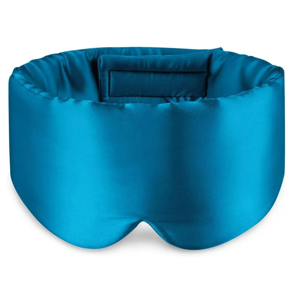 100 Mulberry Silk Sleeping Mask Eyepatch Blocking Light Eyemask Vue Navy Blue