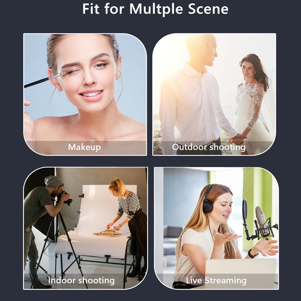 Selfie Ring Lamp Led Ring Light Selfie With Tripod Ring For Selfie Phone Video Photography Lighting For Youtube Phone Holder Vue