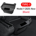 For Tesla Model Y Juniper 2025 2026 Trash Garbage Can Rear Center Console Organizer Under Seat Storage Box Kick Pads Accessories Vue TYPE-1 Model Y 2025-Now