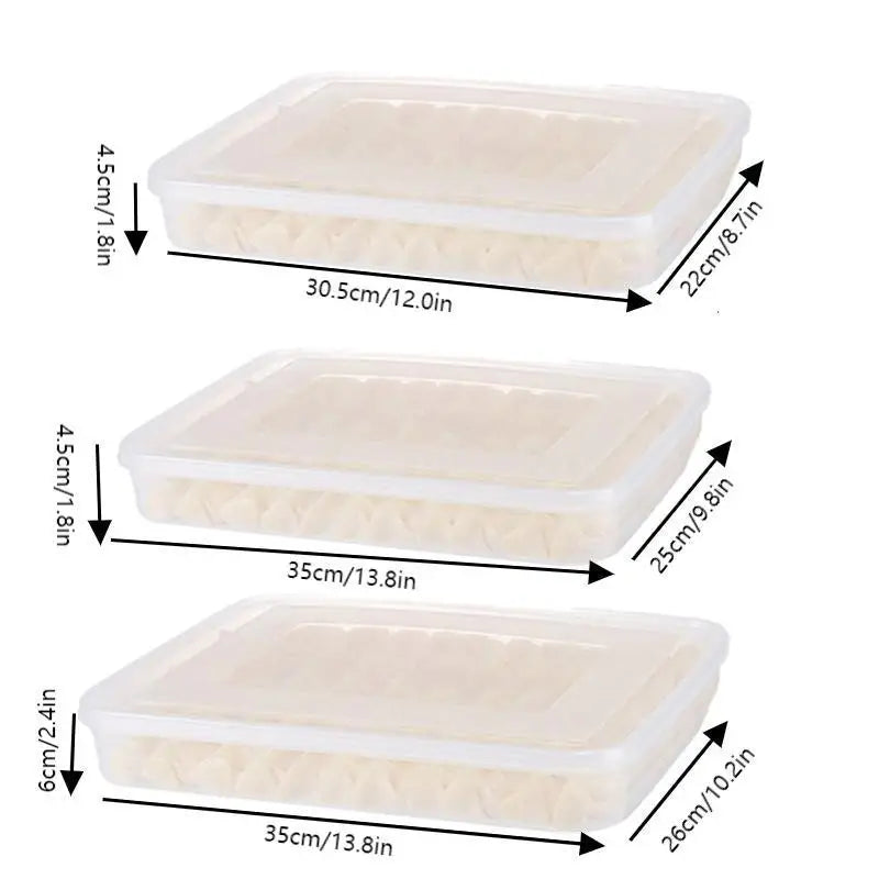 Kitchen Storage Box Refrigerator Organizer Transparent Food Containers Tray For Dumpling Fruits Vegetables Meat Cake Vue
