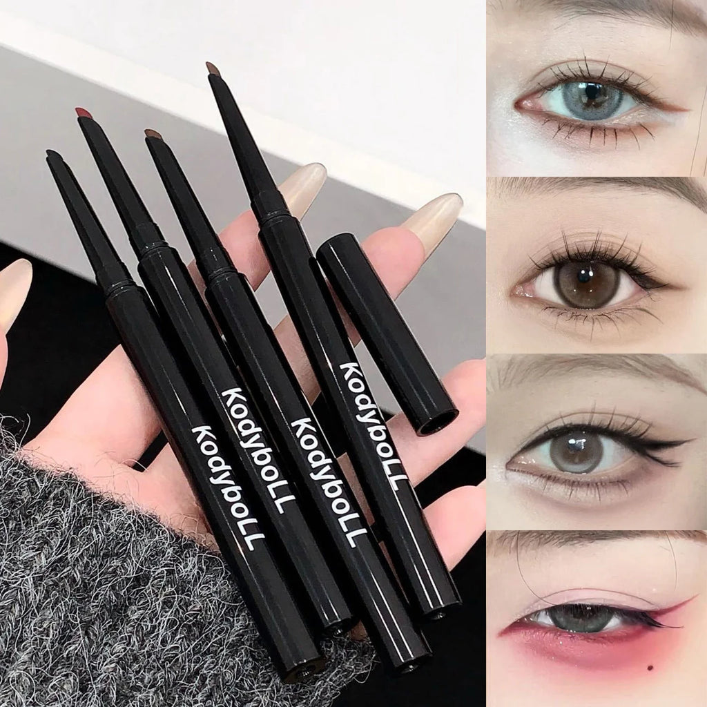 Waterproof Matte Red Eyeliner Gel Pencil Ultra-thin Long Lasting Quick Dry Smooth Black Eye Liner Pen Silky Makeup Cosmetics Vue