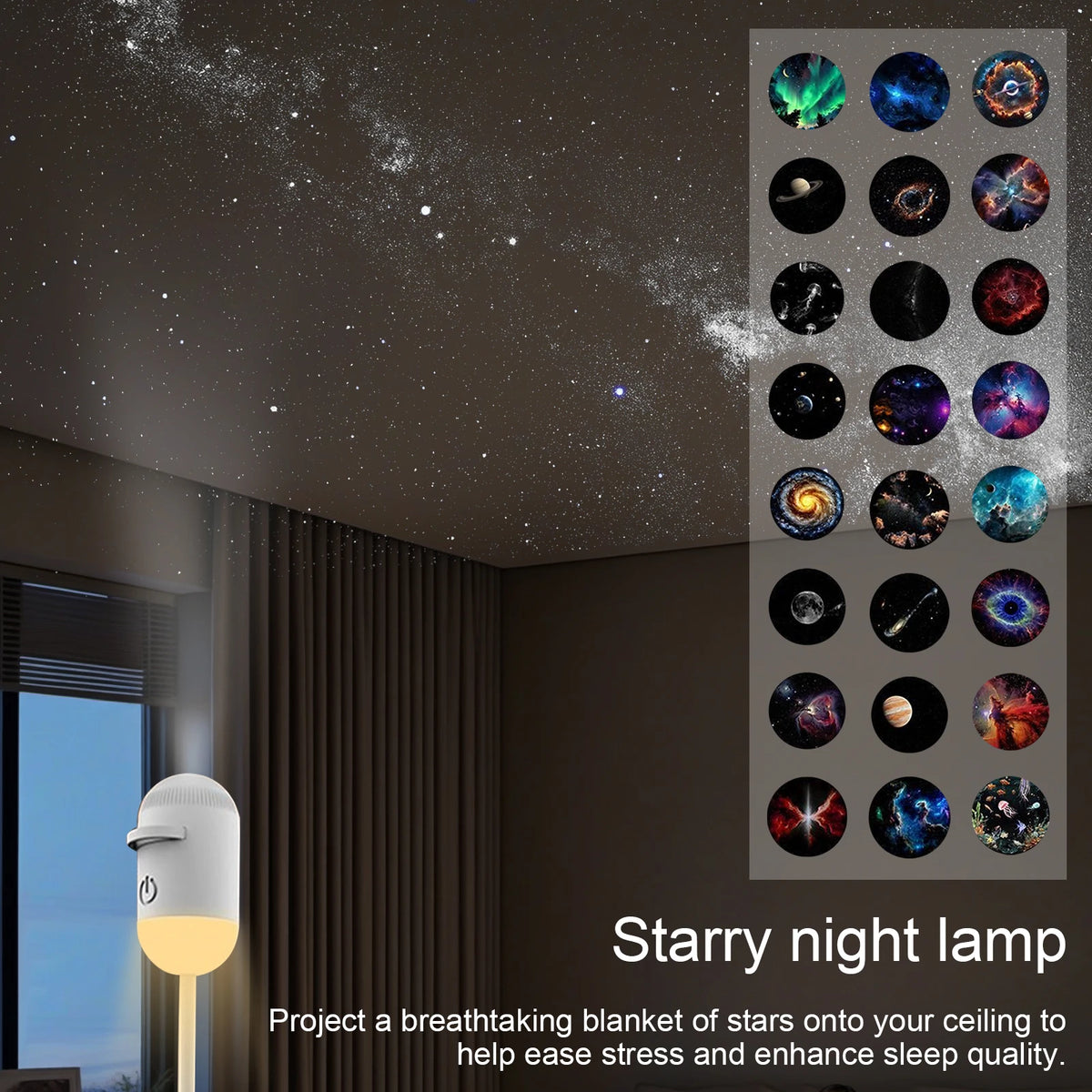 Car USB Galaxy Star Projector – Adjustable Ambient Light Car Star Projector Vue