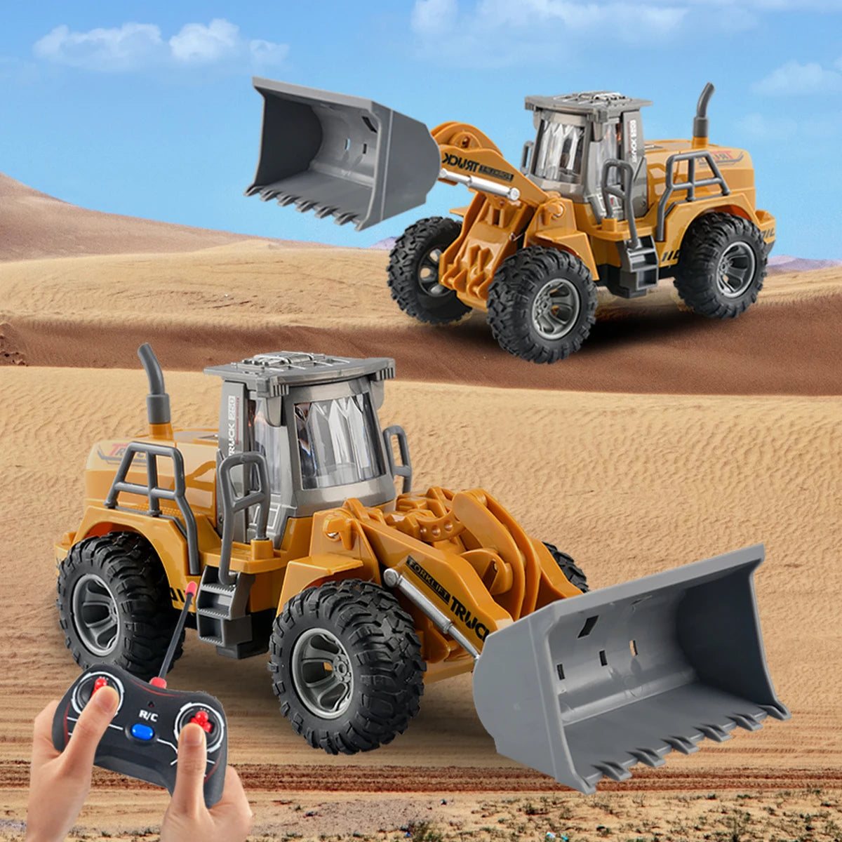 Construction Loader Excavator Toy, Wireless Remote Control Excavators Digger Vehicles Engineering Car Toys Excluding Batteries Vue
