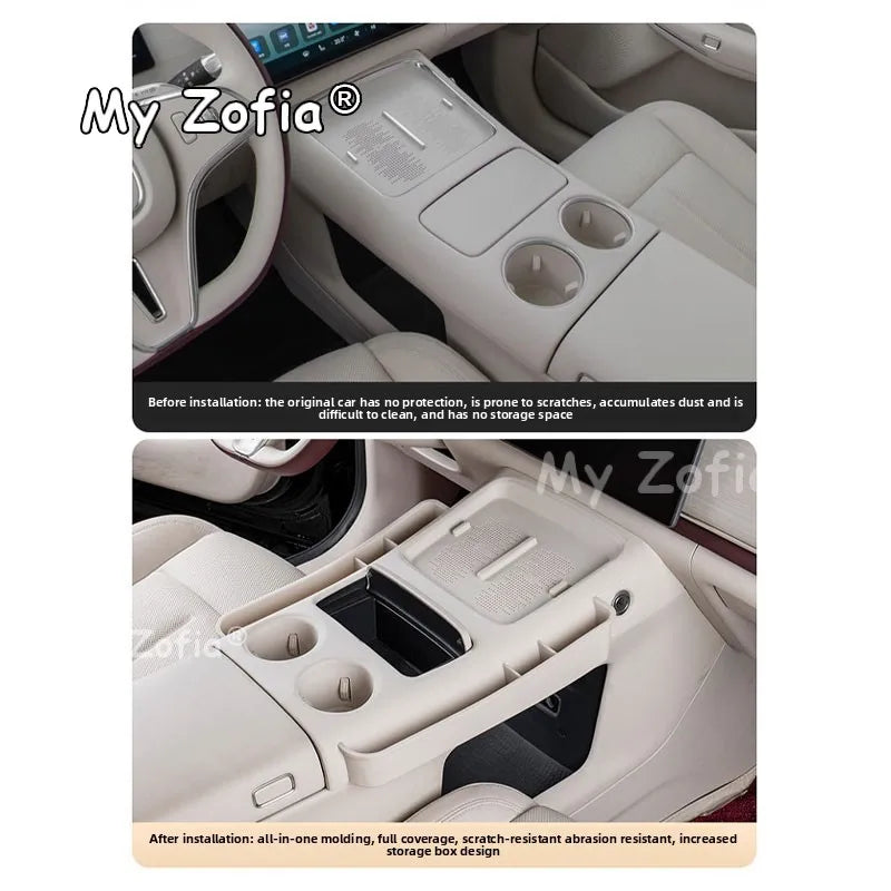 Integrated Silicone Center Console Non-Slip Full Coverage Car Interior Storage Protector Accessories For Voyah Courage 2025 2026 Vue