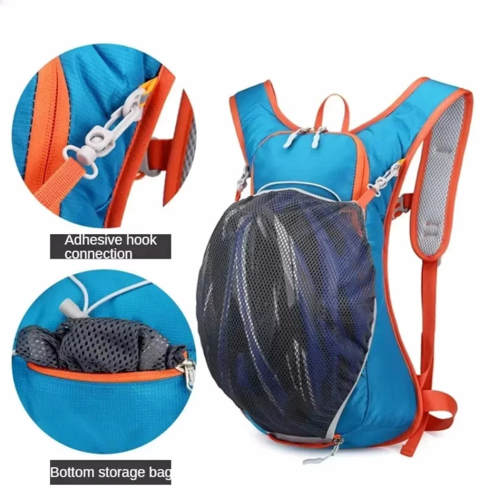 New 12L Outdoor Sport Bike Cycling Running Hiking Hydration Bag Storage Helmet Pack Waterproof UltraLight Bladder Backpack Vue