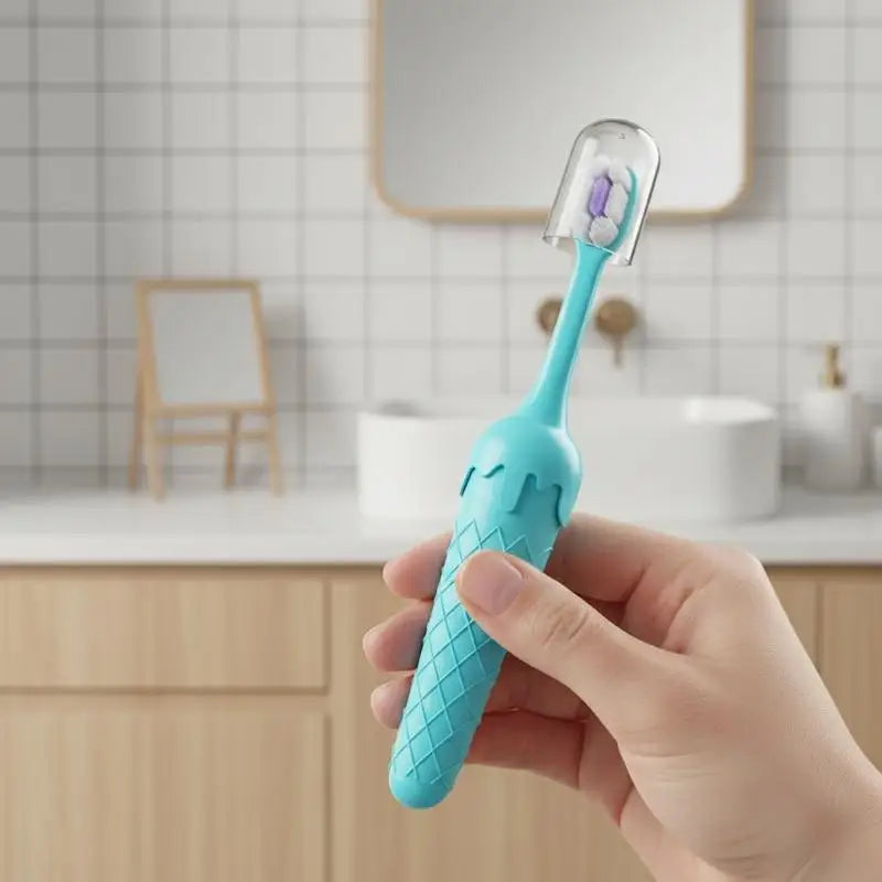 Portable Plastic 's Toothbrush Lightweight Convenient Soft Bristle Toothbrush Ice Cream Dental Oral Care Oral Cleaning Infant Vue