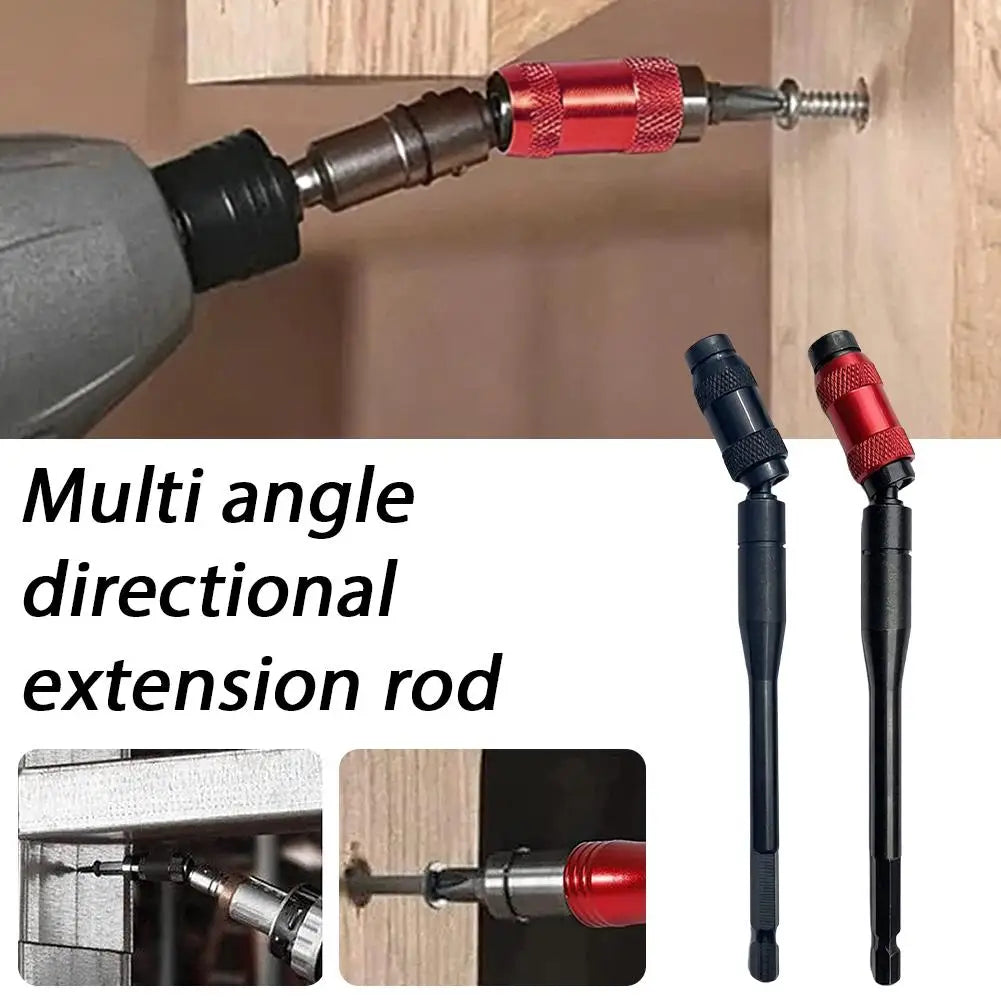1/4" Hex Shank Magnetic Extension Rod Flexible Shaft Bit Holder Multi-Angle Screwdriver Bit Holder for Electric Drill Tools Vue