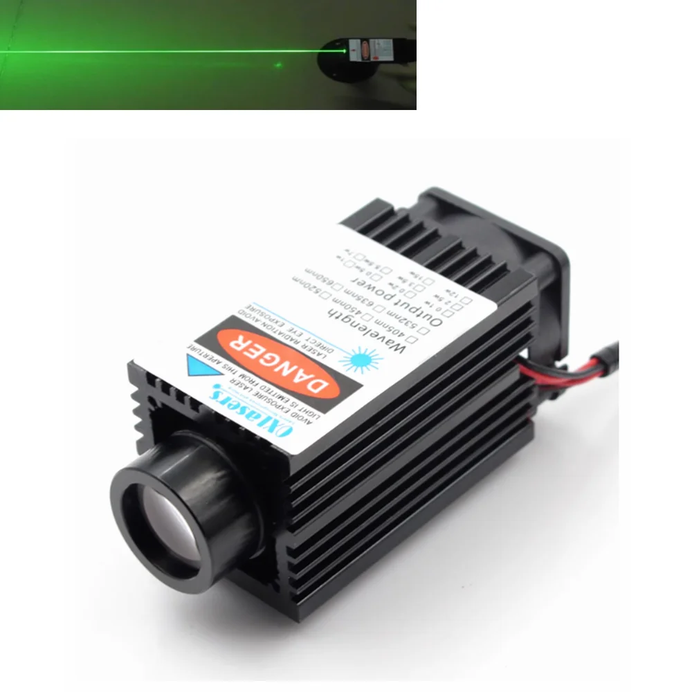 532nm 200mW High-power Green Laser Module 12V TTL Coarse Laser Vue Coarse light UK Plug