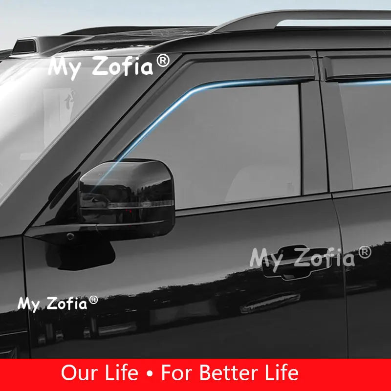 Car Side Window Visor Awning Shelter Sun Rain Deflector Guard Weather for BYD Ti7 Leopard Titanium 7 2025 2026 Accessories Vue