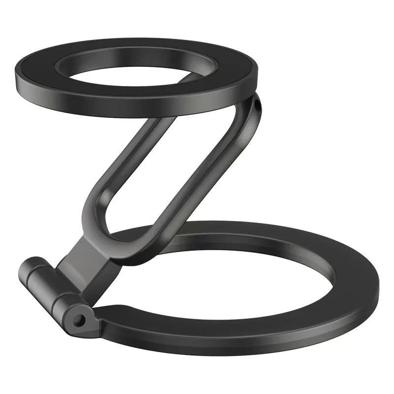 Double Sided For Magsafe Phone Stand Magnetic Phone Ring Holder Kickstand Magnet Grip for iPhone 17 16 15 -12 Samsung Car Holder Vue Black