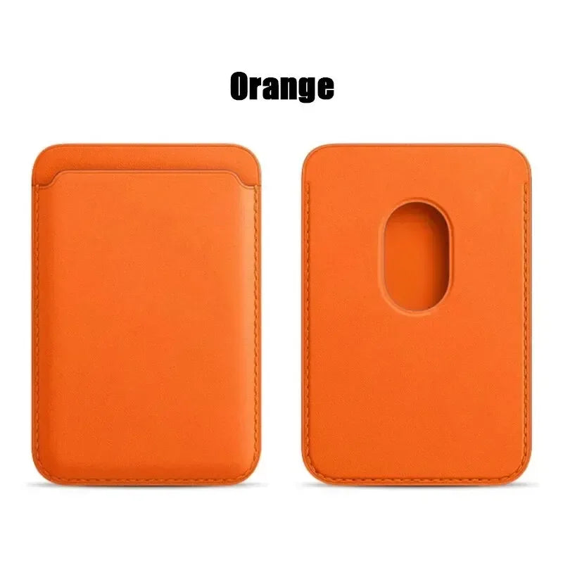 Leather Wallet Case For iPhone 15 Pro Max Magsafe Wallet Leather Compatible For iPhone 14 13 12 Card Holder with MagSafe Magnet Vue Orange