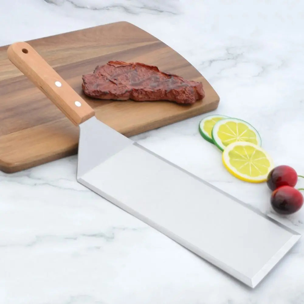 Square/rectangle Head Grill Spatula Griddle Spatula Anti-scald Handle Steak Spatula With Blade Pancake Scraper Burger Vue