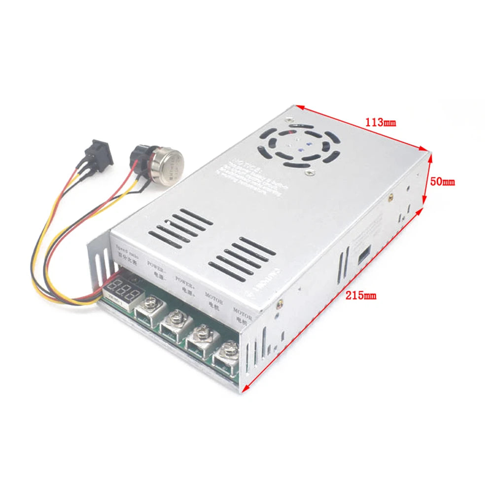DC12-48V Motor Speed Controller Forward and Reverse 0-100% Motor Speed Adjustable Regulator 200A DC Brush Motor Speed Governor Vue