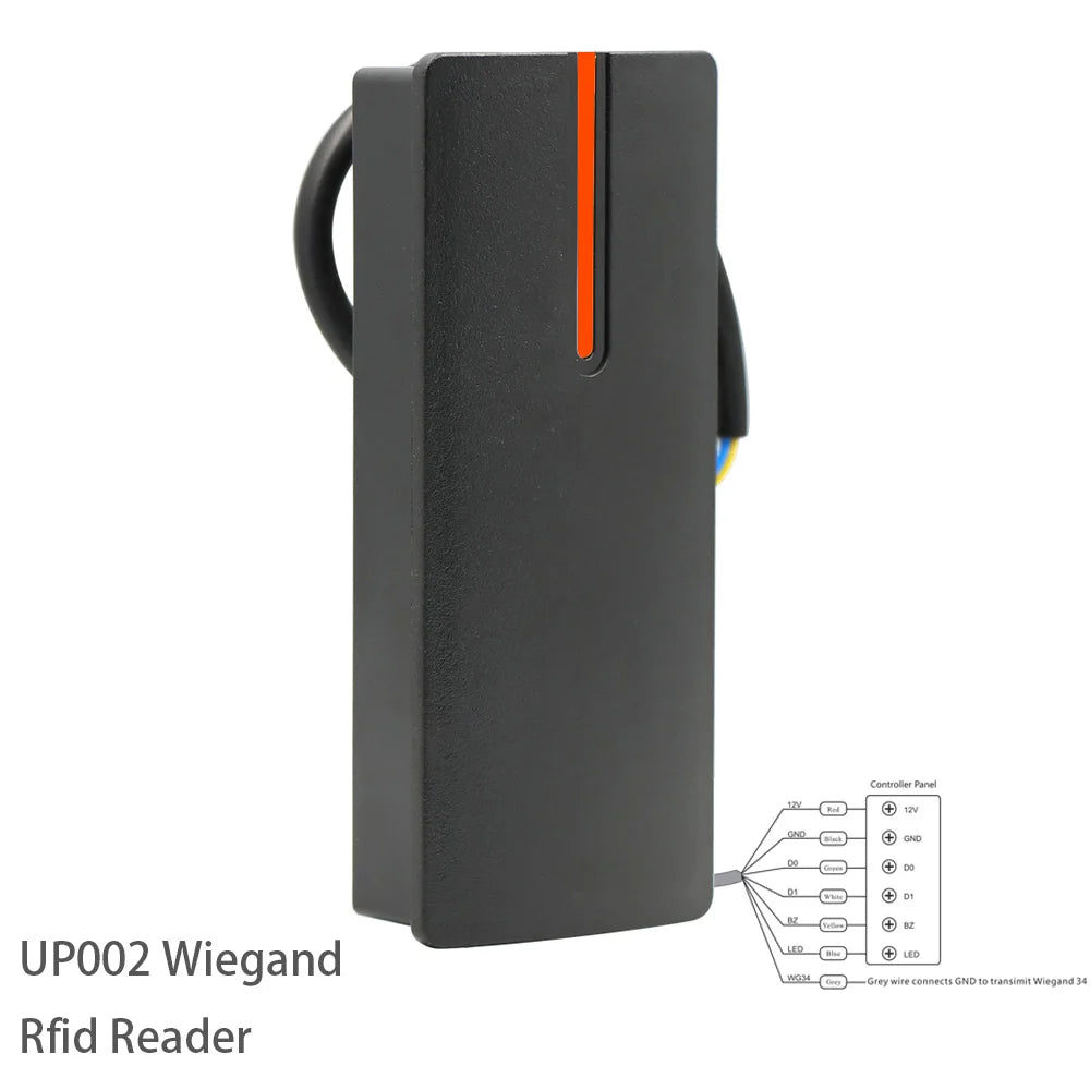 IP68 Waterproof Wiegand 26 Output 125Khz/13.56Khz RFID Proximity Card Reader Access Control Slave Reader UP002 Vue