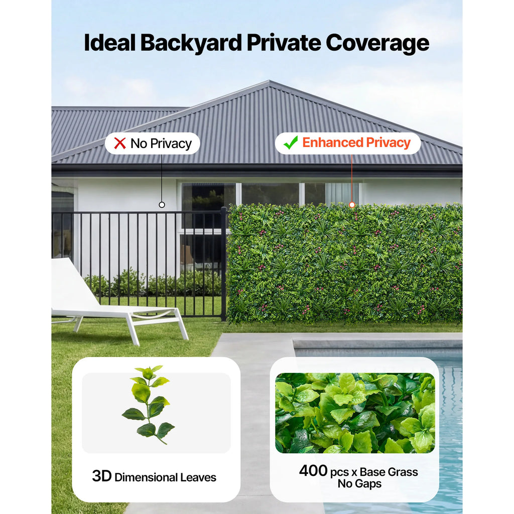 Artificial Plant Wall Greenery Panels – Hedge Backdrop & Fence Artificial Hedge Panel Vue