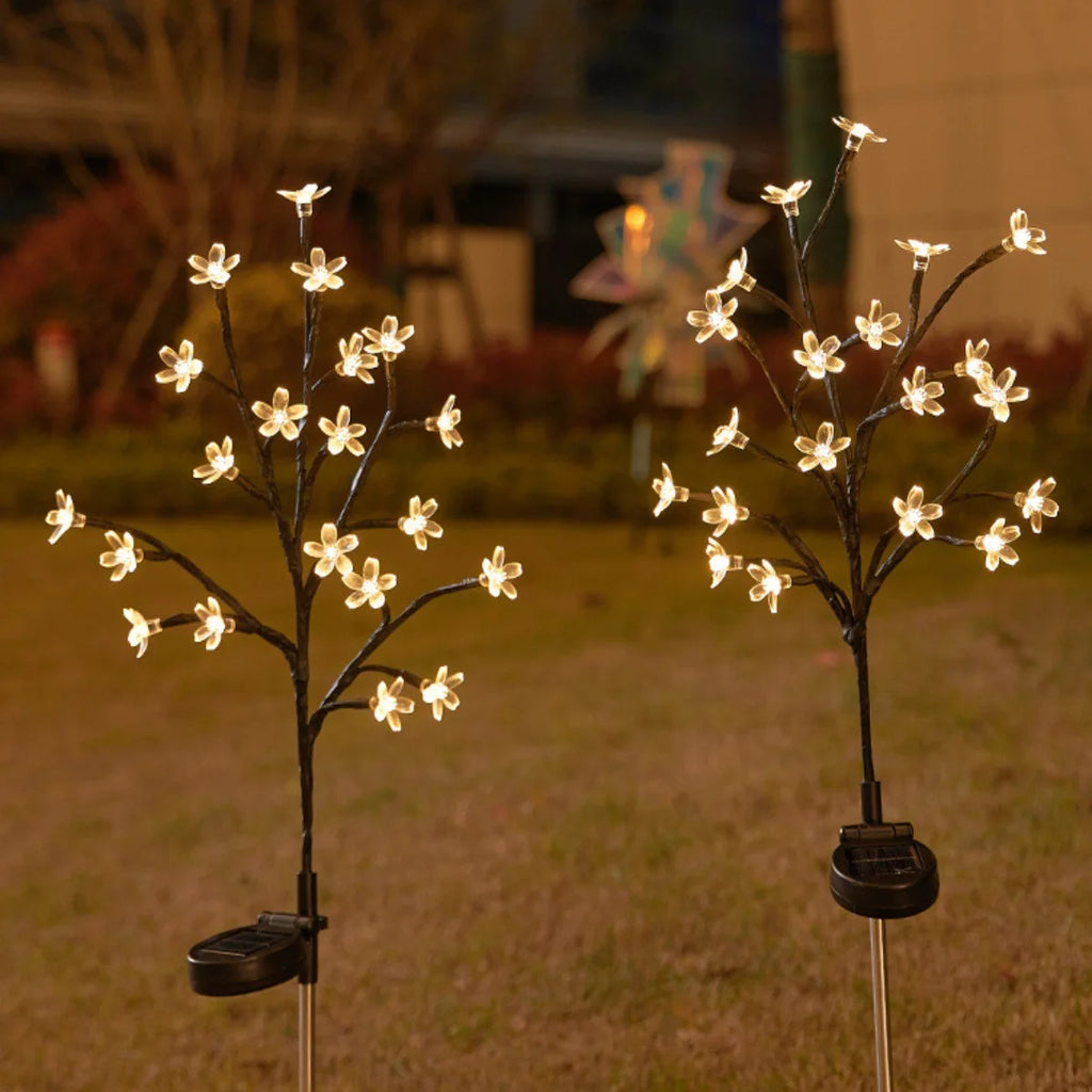 Solar Cherry Blossom Lights Garden Lights 20LED Outdoor Lawn Lights Patio Decoration Garden Aisle Ambient Landscape Light Vue