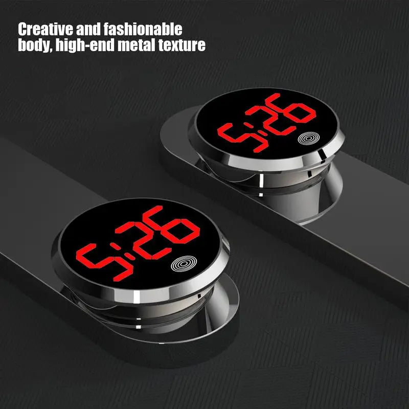 Automotive Digital Clock Vehicle LED Digital Dashboard Clock Waterproof Auto LED Air Vent Watch Touch Activation for Truck Suvs Vue