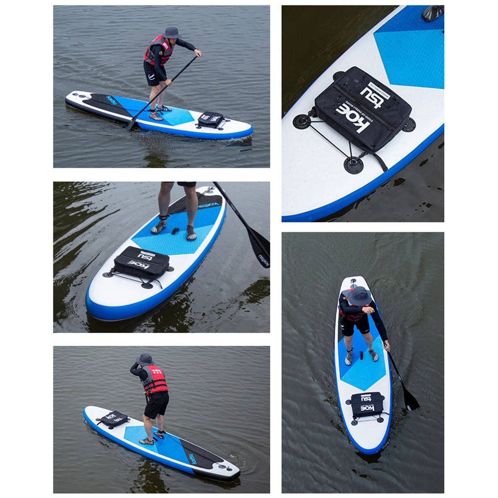 Insulated Paddle Board Cooler Bag Waterproof Deck Pack with Swivel Hooks For SUP Surfboard Storage Mesh Bag Water Sport Access Vue