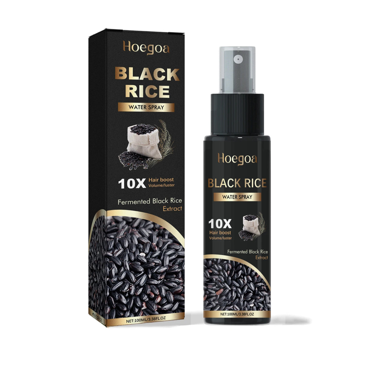 Hoegoa Rice Water Hair Thickening Spray: Deep Hair Nourishment, Anti-hair Loss, Strengthening, Hair Fixing & Scalp Care 100ml Vue 100ml boxed