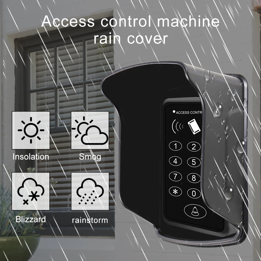 RFID Keyboard for Access Control System Waterproof Keypad Cover Outdoor 10pcs EM4100/TK4100 Keyfobs Door Opener for Lock System Vue