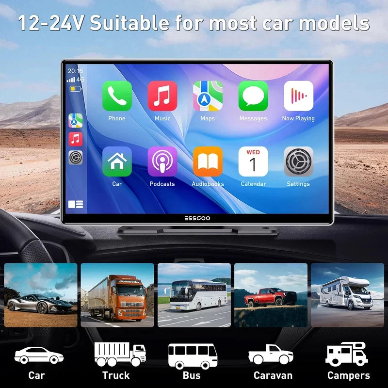 7"/9" Wireless CarPlay Android Auto Car Radio IPS Touch Screen Car Multimedia Player Vue