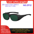 Laser Goggles ANSI Z87.1 Approved OD7+ 800-1100nm Impact-Resistant PA Frame Laser Lenses for High Power Fiber Laser Cutting Vue Model 2912 OD6