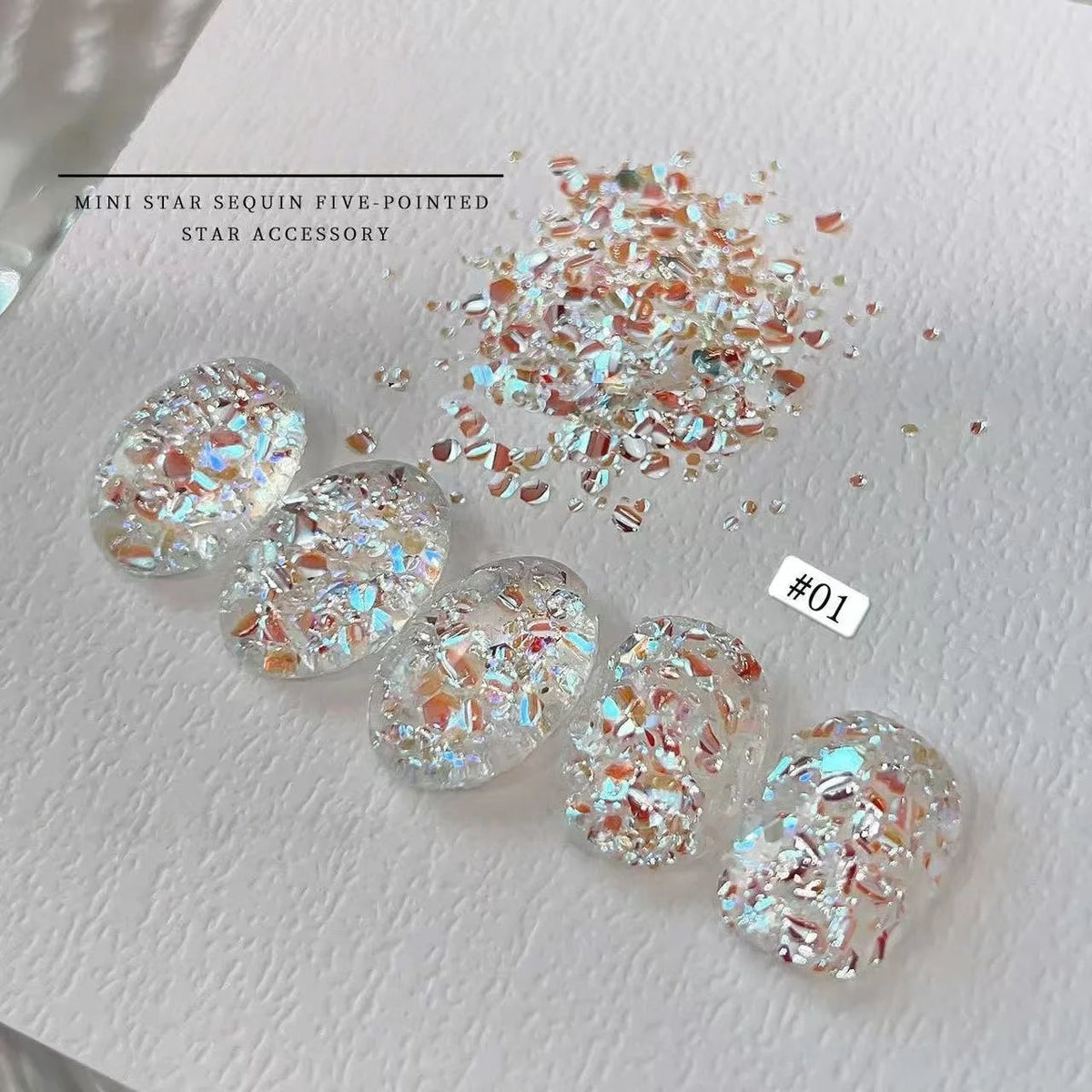 Blinking Flashlight Glitter Powder Diamond Nail Accessories Brightening Nail Glitter Nail Decorations Vue