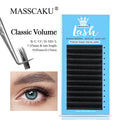 Private Label MASSCAKU Premade Russian Volume Classic Lashes Professional Mink Eyelash Extensions Individual Eyelashes Vue D 0.07mm MIX