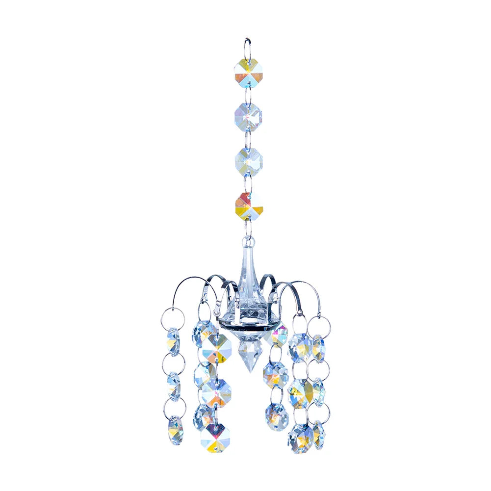Faceted K9 Crystal Prism Suncatcher Pendant – Rainbow Window Decor Crystal Suncatcher Vue a China Mainland
