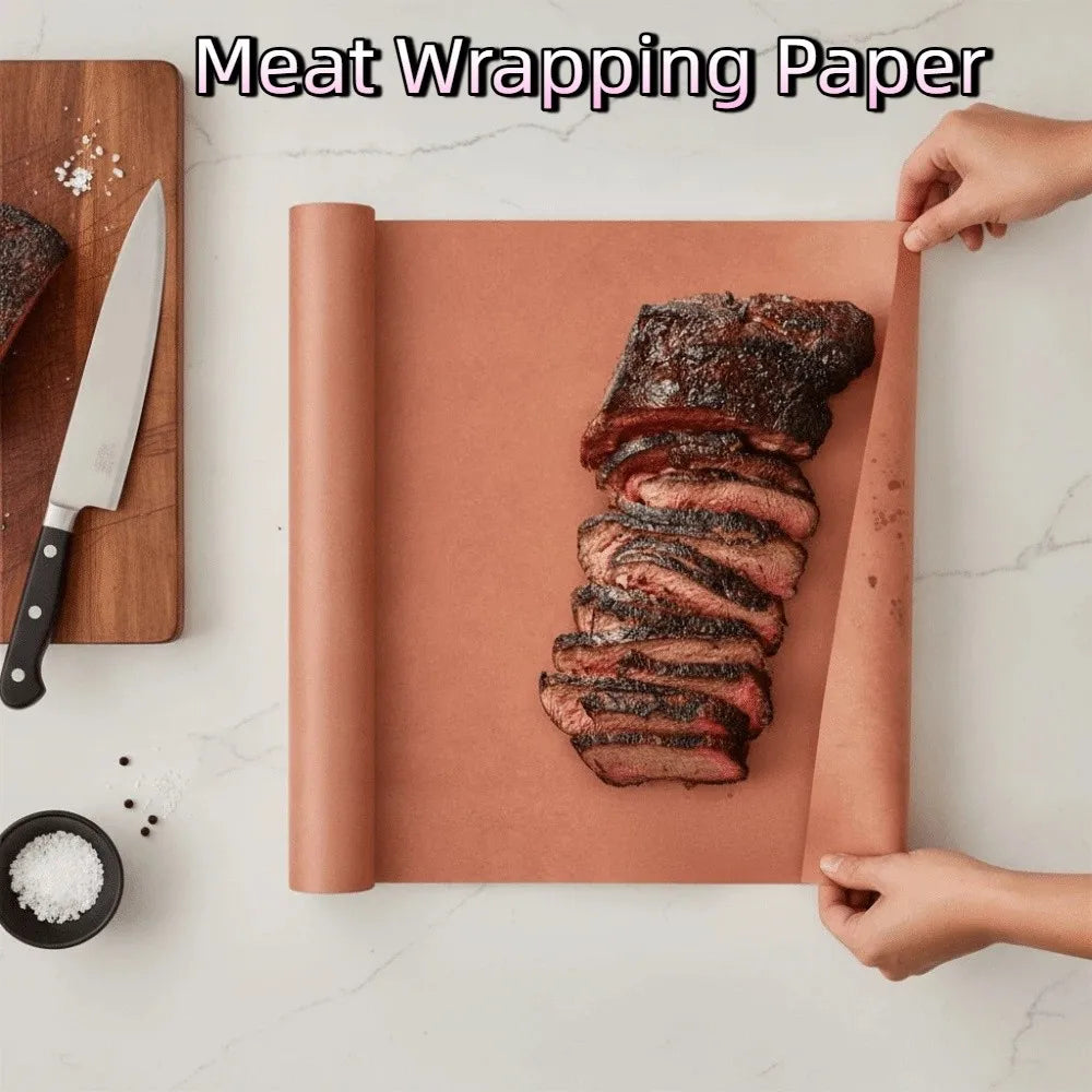 Thickened Butcher Paper Roll Heat-resistant Break-resistant Barbecue Oil-Absorbing Paper Wood Pulp Biodegradable Vue