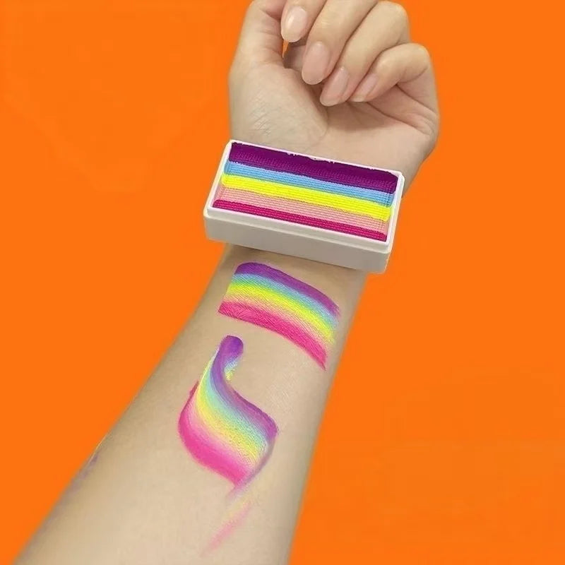 New Products Rainbow Split Cakes 30g Body Art Face Painting Water-based Holiday Adults Kids Cosplay Fancy Dress Costumes Stage Vue NL30-010