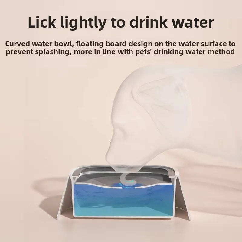 Anti-Splash Pet Water Bowl Dog Cat Drinking Bowl Non-Wetting Mouth Floating Water Bowl Anti-Slip Anti-Tip Pet Bowl Vue