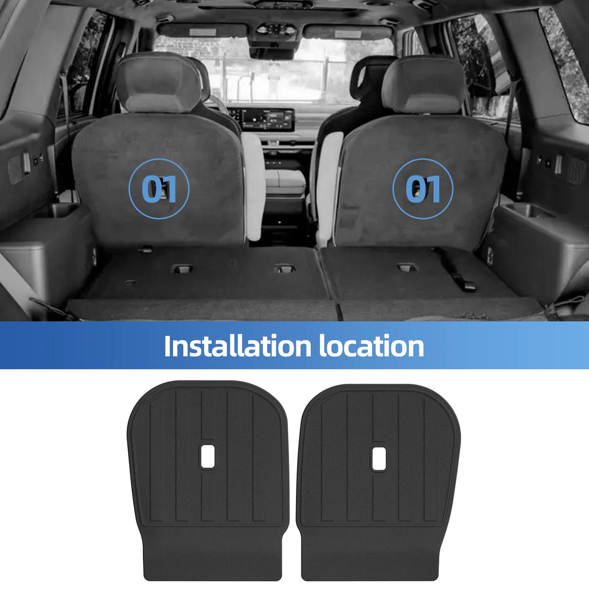 Sambee for Kia Telluride 2027 Gas (only fit 7seats) TPE Car Floor Mat Cargo Liner Trunk Pad Waterproof All Weather Accessories Vue