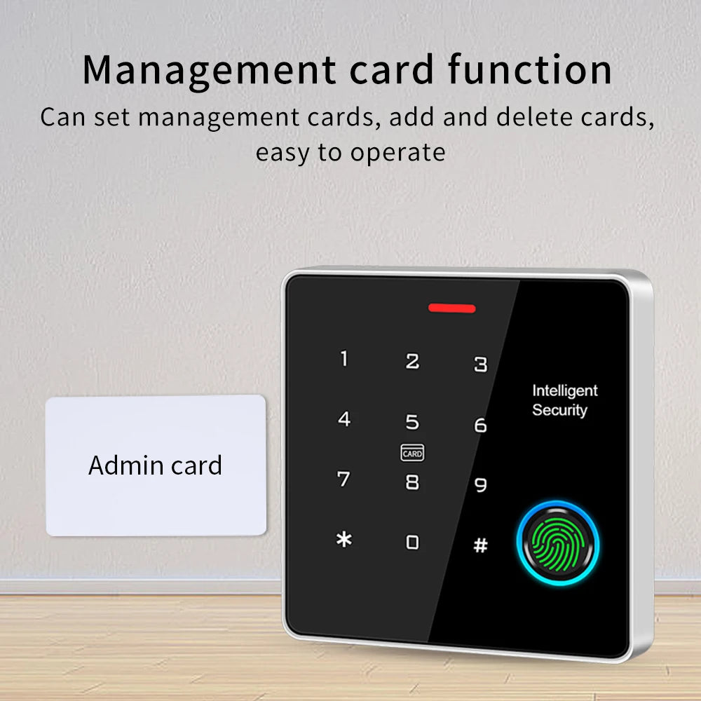 Waterproof Access Control Elegant Metal Keypad RFID Card 125Khz Backlight Keyboard Standalone controller Door Relay Lock Opener Vue