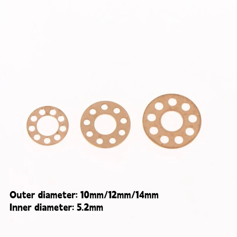 10Pcs Brass Washers for Folding Knife Precision Gasket Oil Storage Durable Knife Accessories for Repair Upgrade Vue