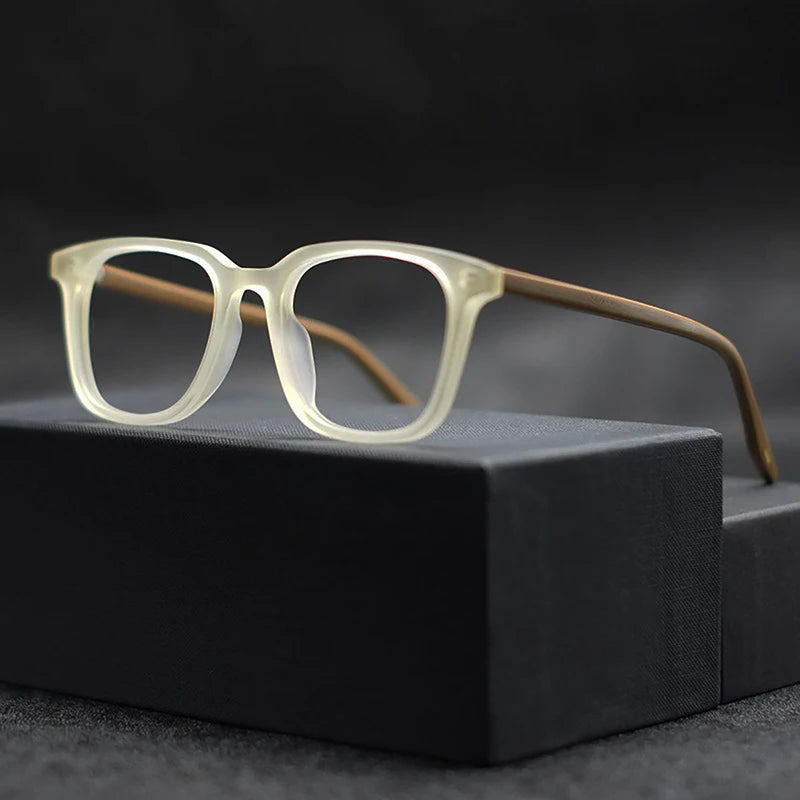 Fashion Vintage Frosted Square Optical Glasses Frame Simple Trendy Unisex Eyeglasses For Women Men Literary Retro Matte Eyewear Vue A4