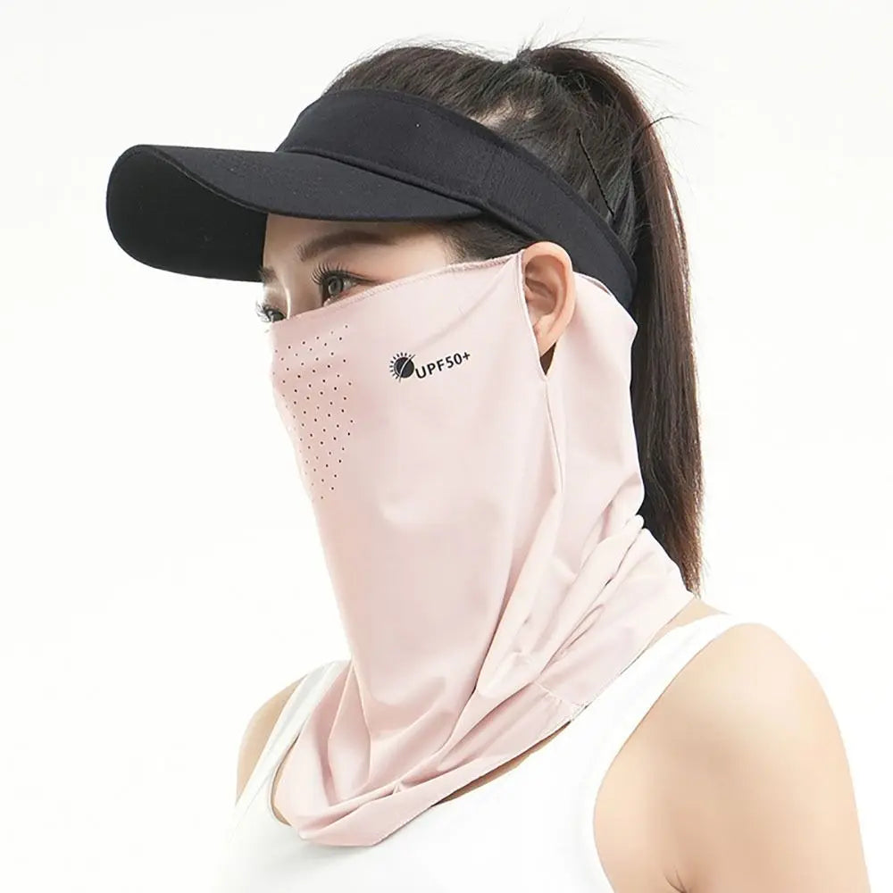 Durable UV Protection Sunscreen Face Veil Breathable Sunshade Ice Vue Pink