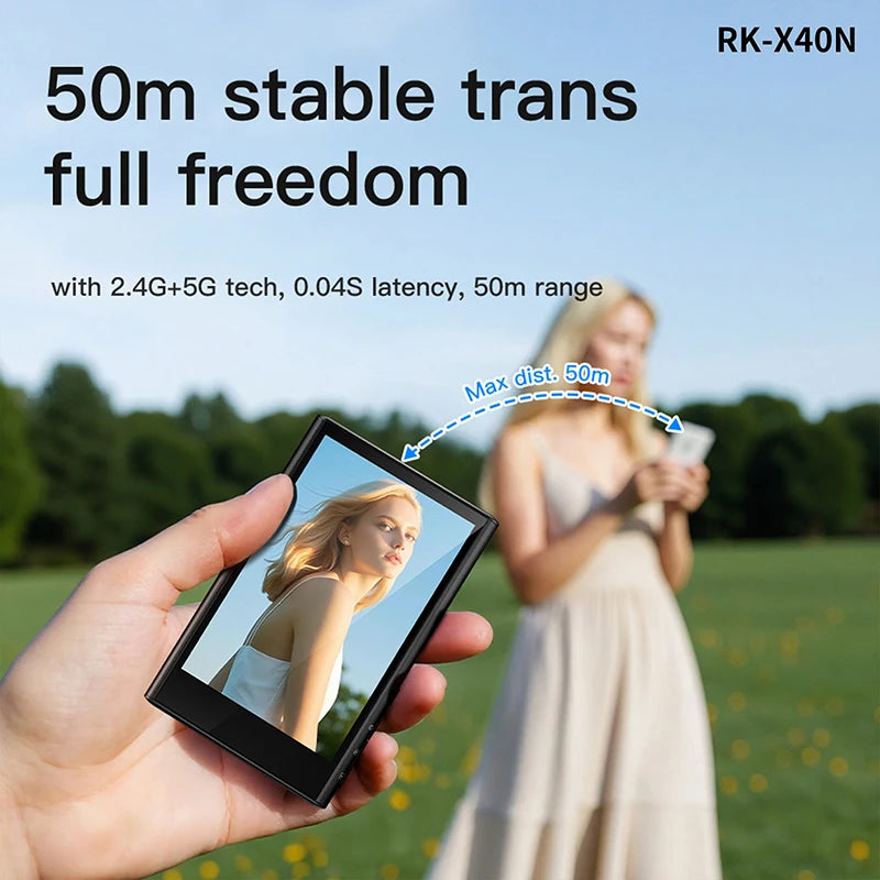 Phone Vlog Selfie Monitor Screen Adjustable WiFi Bluetooth Magnetic Mount Wireless Connection Rear Camera Selfie Monitor Screen Vue