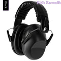 Cute Children Anti-Noise Earmuffs Pink Cat Ears Kid Hearing Protection Adjustable Ear Protector For Study Sleep Noise Cancelling Vue Black