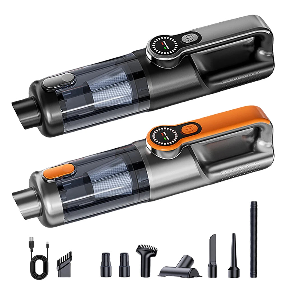 17000PA Car Vacuum Cleaner Rechargeable High Power Mini Vacuum Cleaner with LED Light Portable Cordless Compressed Air Duster Vue
