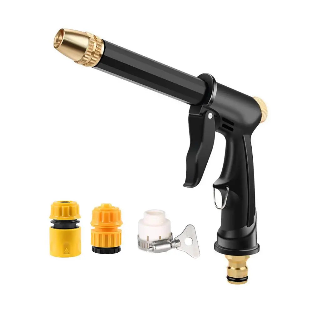 High Pressure Water Lance Hose Pipe Jet Nozzle Gun Garden Adjustable Water Spray Modes Car Pet Ground Cleaning Washer Spray Gun Vue H2 gun 3 connectors