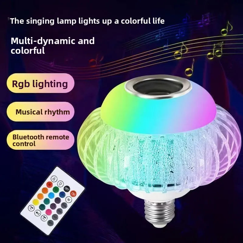 Smart Bluetooth RGB LED Bulb Color Changing Music Sync Light Remote Dimmable Color Adjustable Atmosphere Lamp for Bedroom KTV Vue