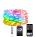 5V USB WS2812B RGBIC LED String Lights Addressable Fairy Lights DIY Color Changing Christmas Holiday Decoration Vue USB plug 10M No plug