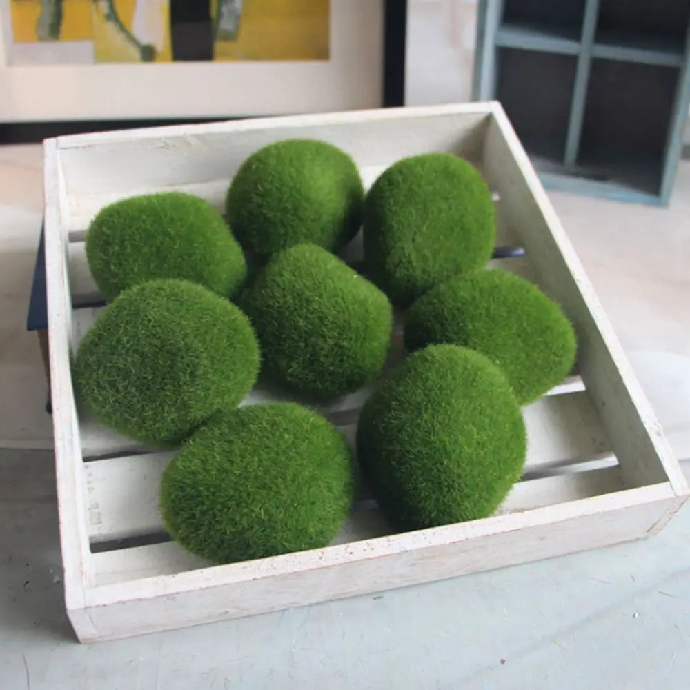 Diy Decoration Floral Arrangements Wall Decor Faux Green Moss Artificial Moss Rocks Simulation Plant Artificial Green Moss Ball Vue